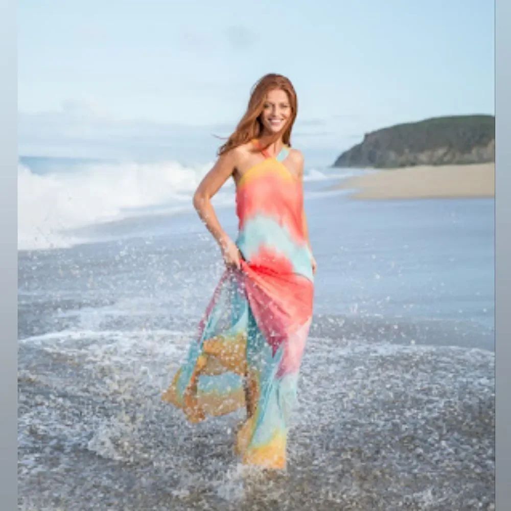 NWT SUNDANCE Mauna Loa Ombre Maxi Dress 12 - Picture 7 of 7